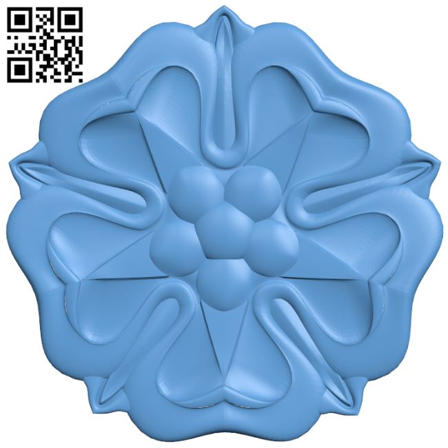 Flower pattern T0000677 download free stl files 3d model for CNC wood carving