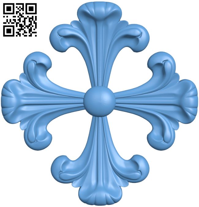 Flower pattern T0000824 download free stl files 3d model for CNC wood carving