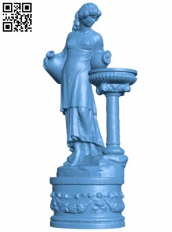 Fountain Decoration Of A Girl At Medias, Romania H006814 file stl free download 3D Model for CNC and 3d printer