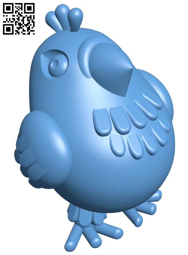 Funny bird H006815 file stl free download 3D Model for CNC and 3d printer