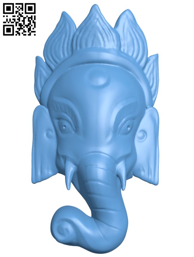 Ganesh mask H007137 file stl free download 3D Model for CNC and 3d printer