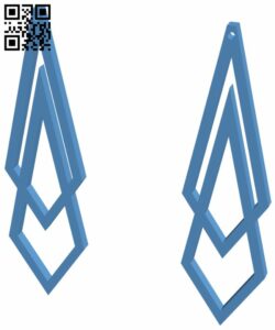 Geometrical earrings H007297 file stl free download 3D Model for CNC and 3d printer