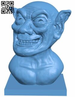 Goblin bust H006950 file stl free download 3D Model for CNC and 3d printer