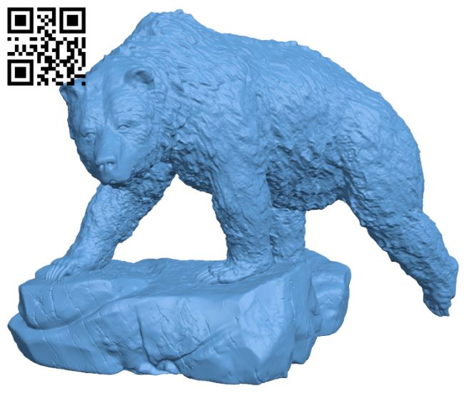 Grizzly bear H007425 file stl free download 3D Model for CNC and 3d printer
