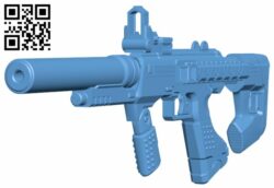 Gun M7S SMG H007359 file stl free download 3D Model for CNC and 3d printer