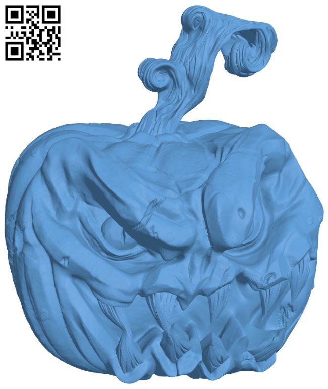 Halloween horror pumpkin H006823 file stl free download 3D Model for CNC and 3d printer