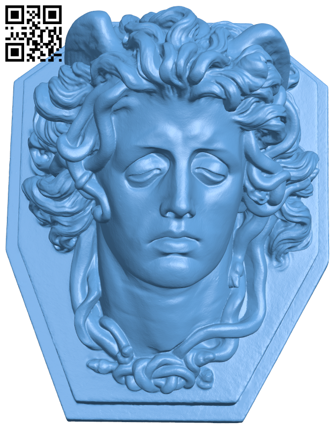 Head of Medusa H006774 file stl free download 3D Model for CNC and 3d printer