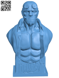 Hellboy bust H006775 file stl free download 3D Model for CNC and 3d printer