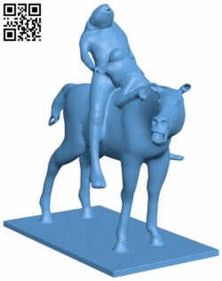 Horse and rider H006958 file stl free download 3D Model for CNC and 3d printer