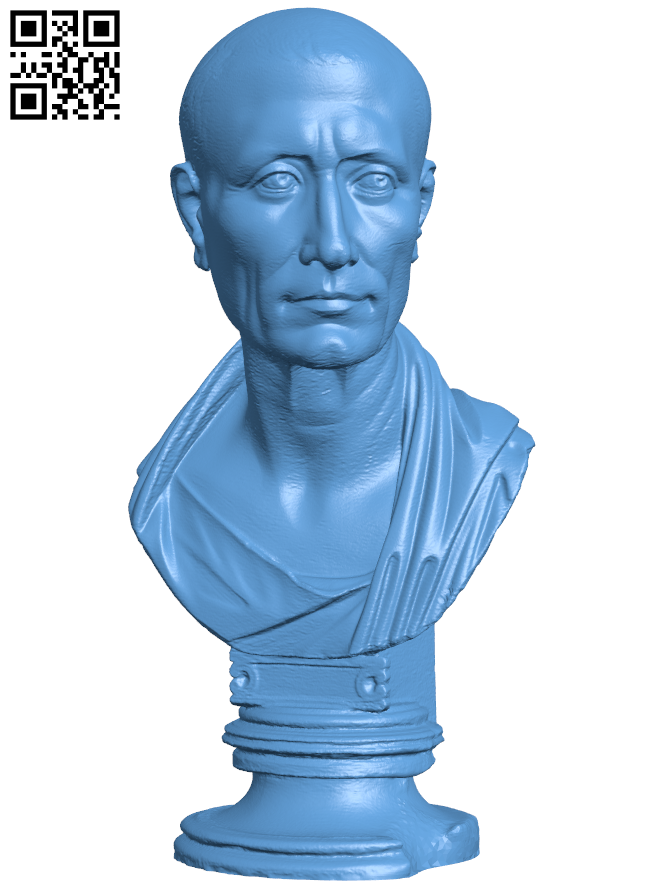 Julius Caesar bust H006776 file stl free download 3D Model for CNC and 3d printer
