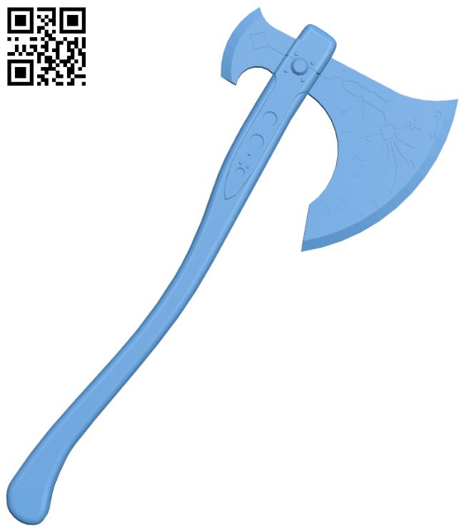 Kratos axe H007367 file stl free download 3D Model for CNC and 3d printer