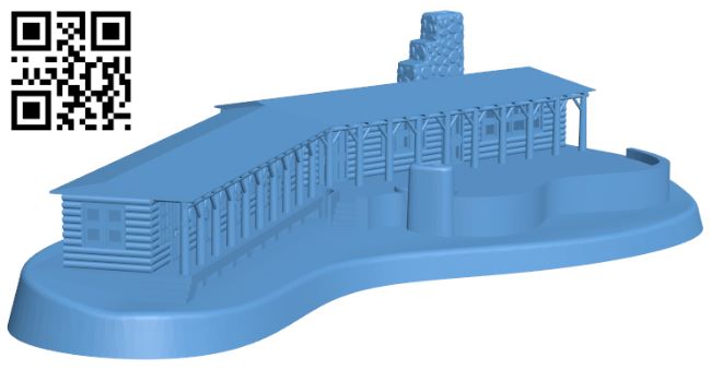 Lake cabin H007308 file stl free download 3D Model for CNC and 3d printer