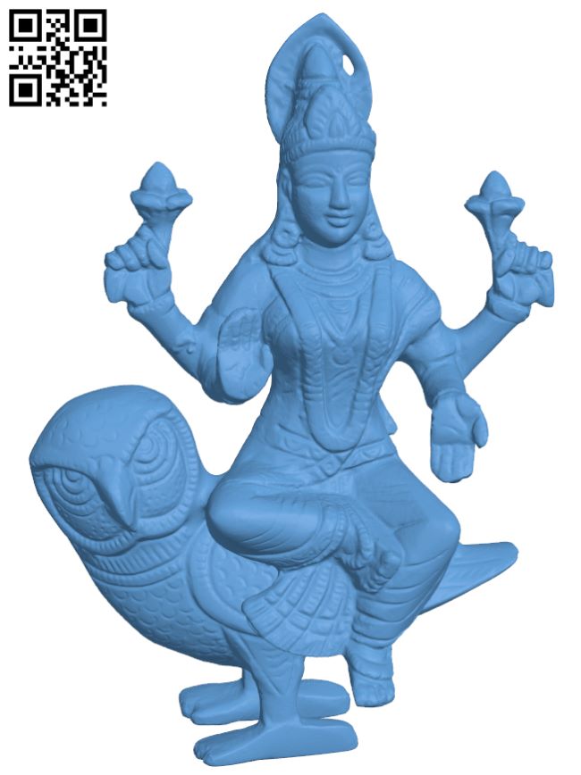 Lakshmi On Uluka The Owl H007157 file stl free download 3D Model for CNC and 3d printer
