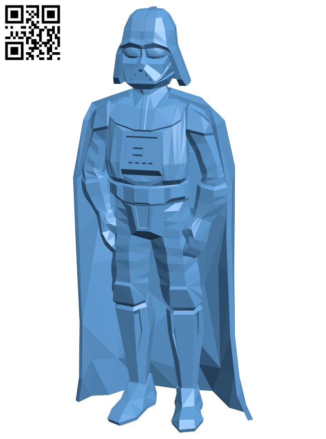 Low Poly Darth Vader H006620 file stl free download 3D Model for CNC and 3d printer