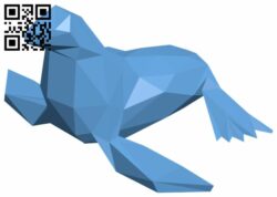 Low Poly Seal H007039 file stl free download 3D Model for CNC and 3d printer