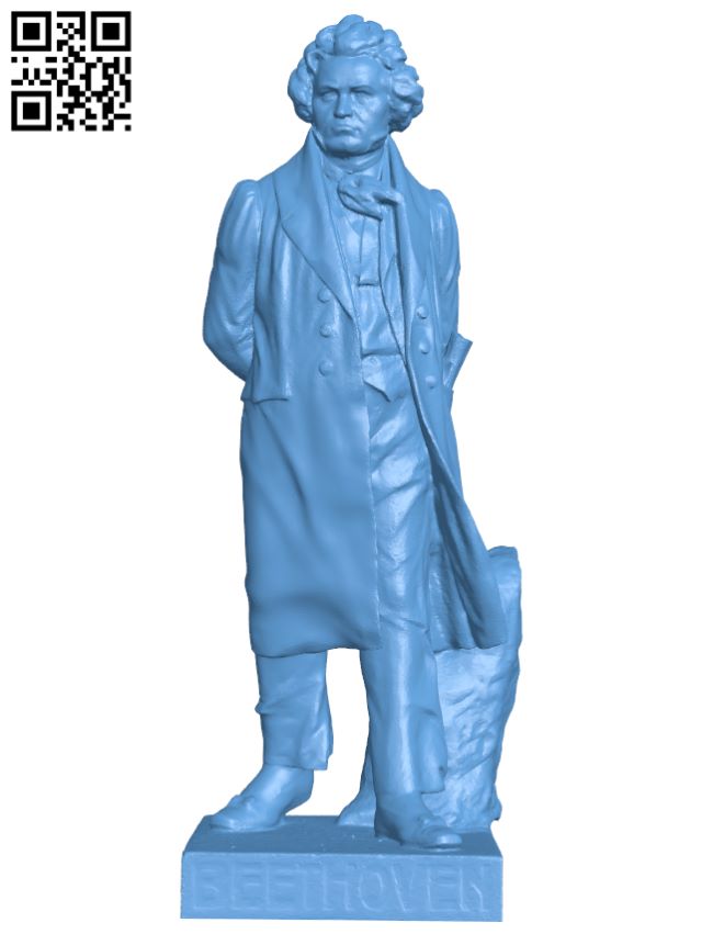 Ludwig van Beethoven H007040 file stl free download 3D Model for CNC and 3d printer