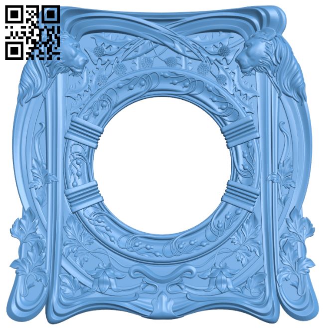 Mirror frame pattern T0000704 download free stl files 3d model for CNC wood carving