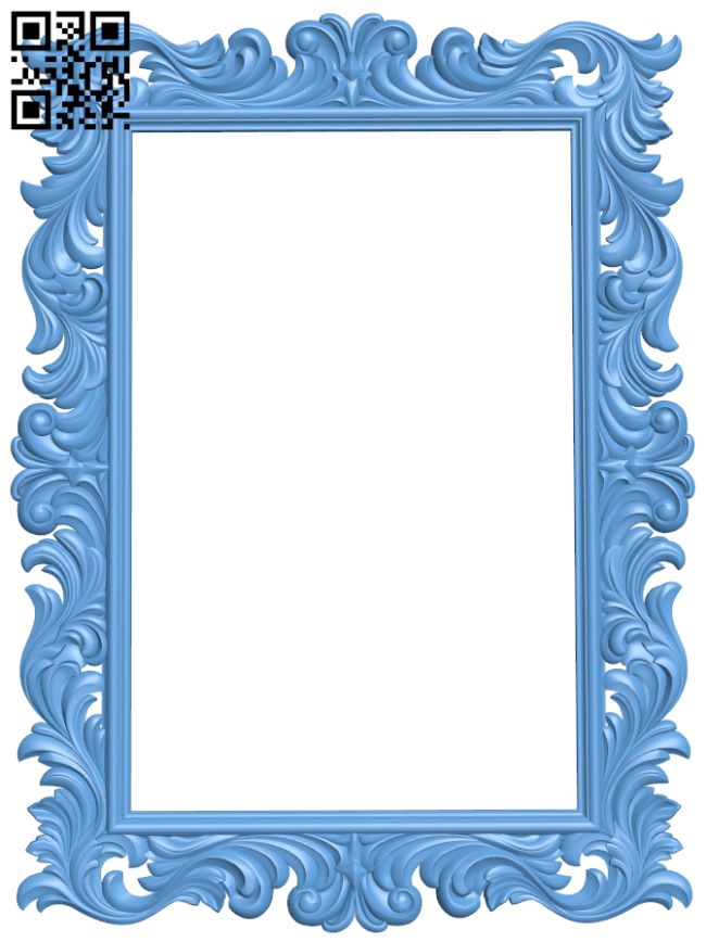 Mirror frame pattern T0000707 download free stl files 3d model for CNC wood carving