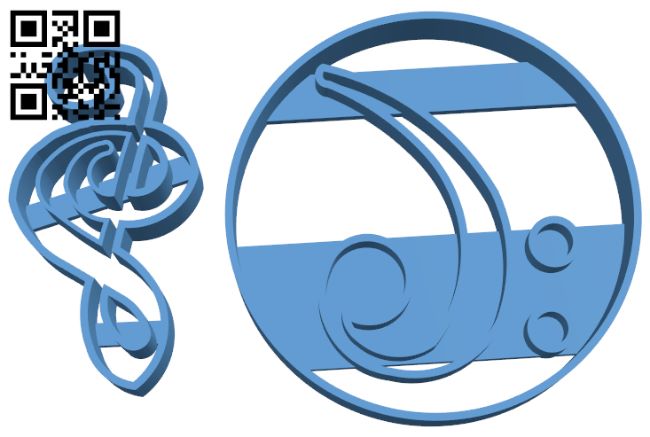 Music Clef's Cookie Cutters H007007 file stl free download 3D Model for CNC and 3d printer