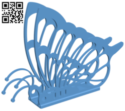 Napkin holders – Butterfly H006626 file stl free download 3D Model for CNC and 3d printer