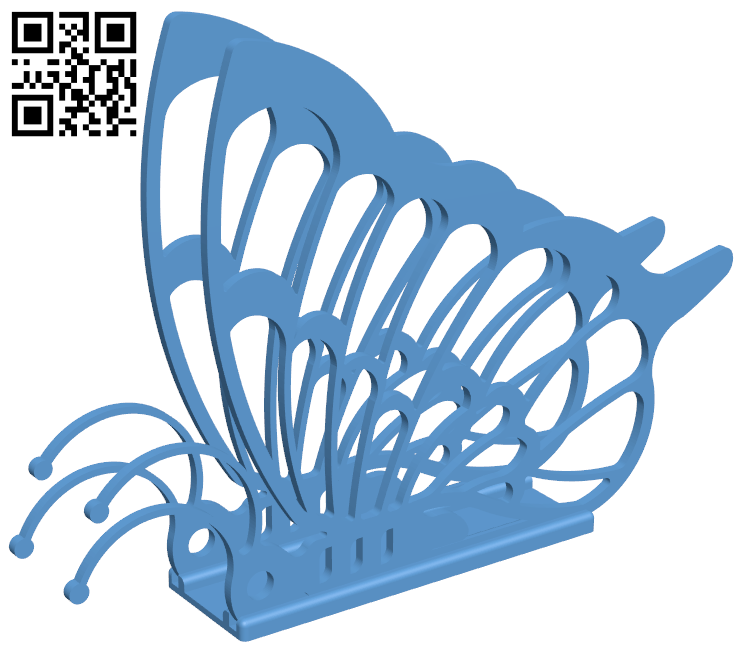 Napkin holders - Butterfly H006626 file stl free download 3D Model for CNC and 3d printer