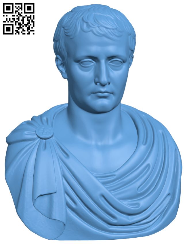 Napoleon bust H007377 file stl free download 3D Model for CNC and 3d printer