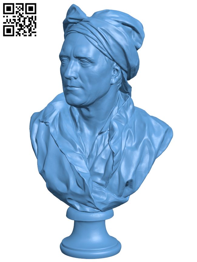 Nicolas Coustou bust H007049 file stl free download 3D Model for CNC and 3d printer
