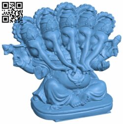 Panchmukhi Ganesha H007053 file stl free download 3D Model for CNC and 3d printer