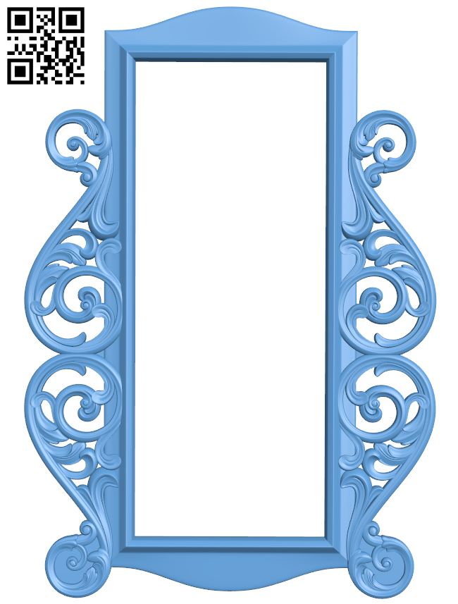 Picture frame or mirror T0000618 download free stl files 3d model for CNC wood carving