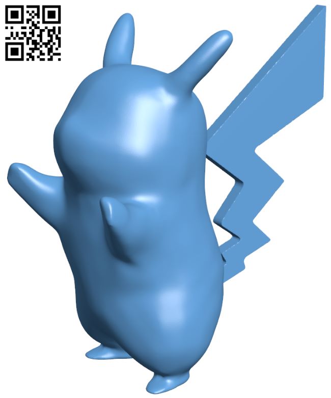 Pikachu H006892 file stl free download 3D Model for CNC and 3d printer