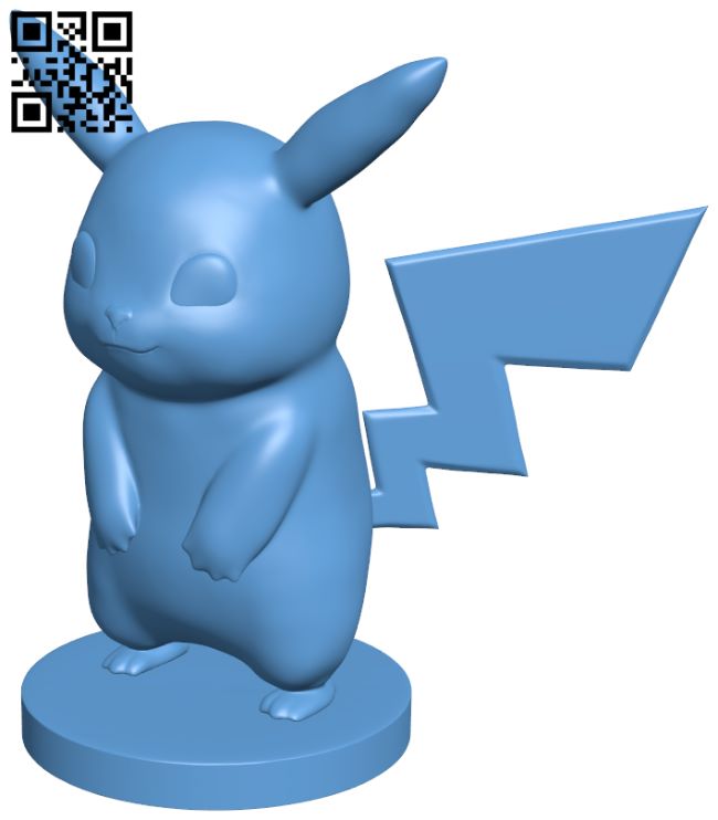 Pikachu H007322 file stl free download 3D Model for CNC and 3d printer