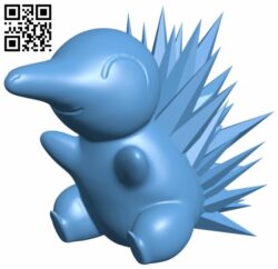 Pokemon Cyndaquil H007055 file stl free download 3D Model for CNC and 3d printer