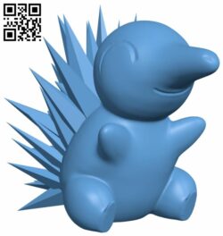 Pokemon Cyndaquil H007455 file stl free download 3D Model for CNC and 3d printer