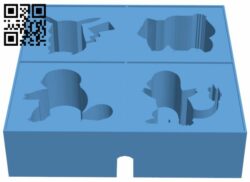Pokemon Ice – Jello tray H007056 file stl free download 3D Model for CNC and 3d printer
