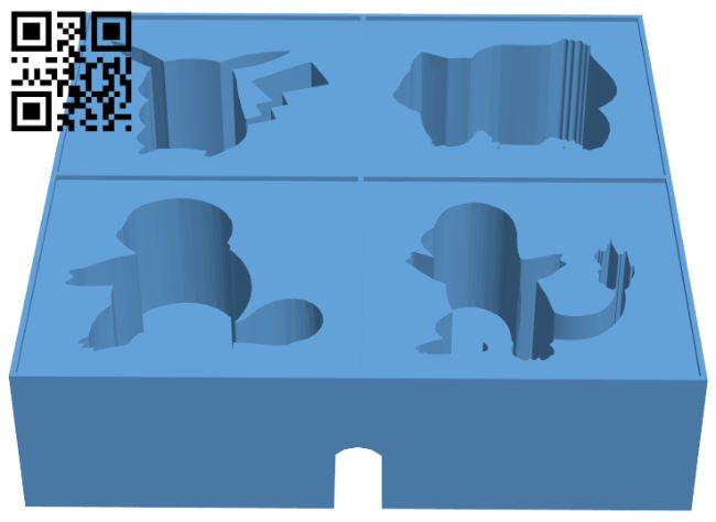 Pokemon Ice - Jello tray H007056 file stl free download 3D Model for CNC and 3d printer