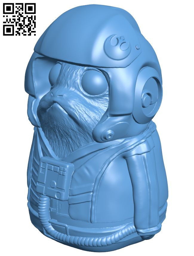 Porg X-wing Pilot - Star Wars H007057 file stl free download 3D Model for CNC and 3d printer