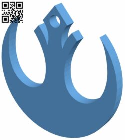 Rebel symbol pendant H007383 file stl free download 3D Model for CNC and 3d printer
