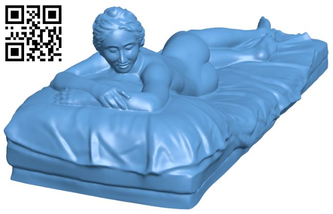 Resting girl H007176 file stl free download 3D Model for CNC and 3d printer