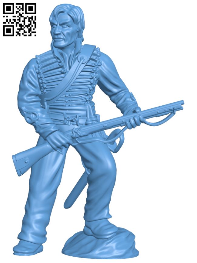 Rifle Regiment lieutenan - Gunner H007539 file stl free download 3D Model for CNC and 3d printer