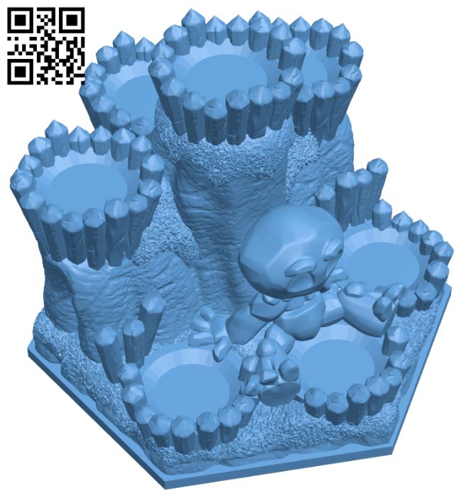 Rock Golem Dice Pedestal H007178 file stl free download 3D Model for CNC and 3d printer