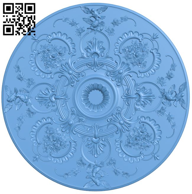 Round pattern T0000689 download free stl files 3d model for CNC wood carving