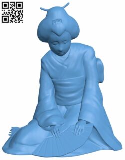 Sad Geisha – Woman H007485 file stl free download 3D Model for CNC and 3d printer