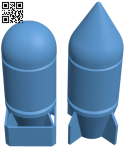 Screw top bomb and rocket containers H006631 file stl free download 3D Model for CNC and 3d printer