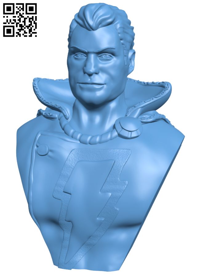 Shazam bust H006902 file stl free download 3D Model for CNC and 3d printer