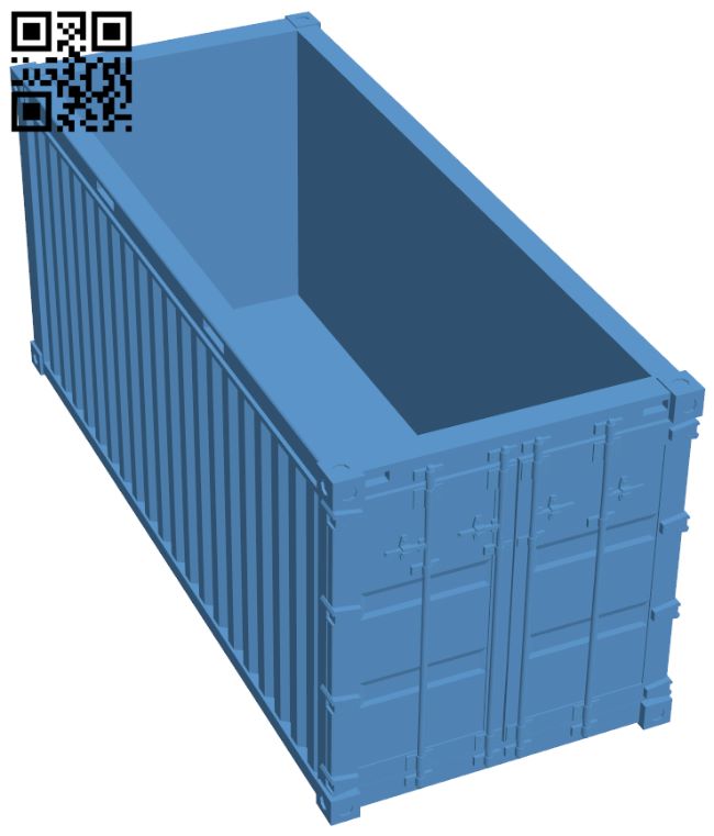 Shipping container H007326 file stl free download 3D Model for CNC and 3d printer