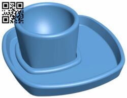 Simple egg cup with saucer H007388 file stl free download 3D Model for CNC and 3d printer