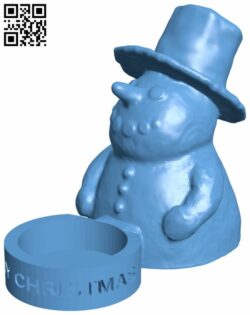 Snowman tealight H006836 file stl free download 3D Model for CNC and 3d printer