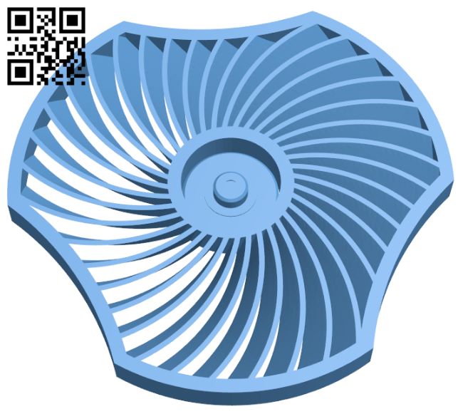 Spiral Moire Wind Spinner H007492 file stl free download 3D Model for CNC and 3d printer