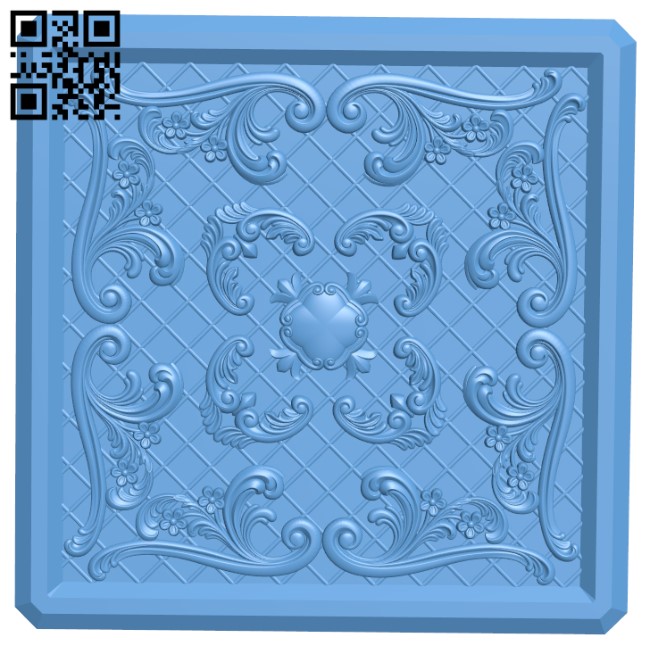 Square pattern T0000539 download free stl files 3d model for CNC wood carving