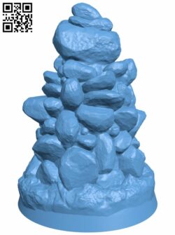 Stone Cairn Tabletop Marker H007027 file stl free download 3D Model for CNC and 3d printer